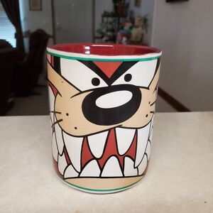Vintage 1998 TAZ All Over Coffee Cup Mug Gibson Warner Brothers Looney Tunes
